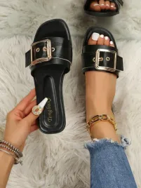 fc34120-shein-klapki-damskie-plaskie-czarne-zlota-klamra-35-36