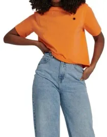 xw287-krotki-t-shirt-pomaranczowy-oversize-haft-bawelna-xxs