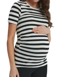 tr11310-ciazowy-t-shirt-w-paski-marszczenia-kontrast-xs