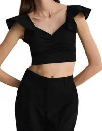 kc25317-czarny-marszczony-top-z-falbanami-dekolt-v-m