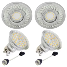 2x-oprawa-halogenowa-sufitowa-bialy-pasek-led-zarowka-led-gu10-3w-zestaw