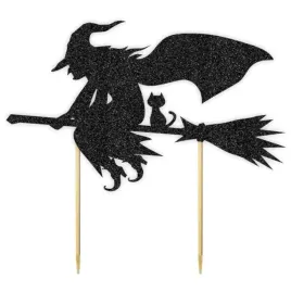 topper-papierowy-halloween-wiedzma-czarny-brokat-19x17-cm