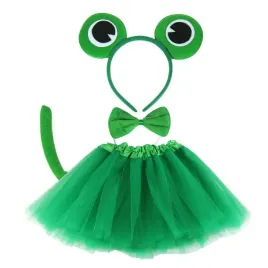 stroj-zabka-zaba-spodniczka-opaska-ogonek-muszka-dl-50cm