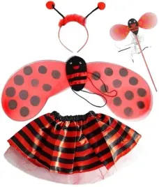 stroj-kostium-biedronka-pani-wiosna-lato-skrzydla-spodniczka-98-116-cm