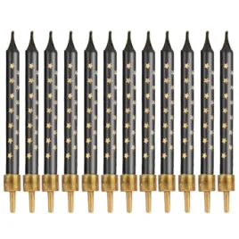 swieczki-urodzinowe-czarne-tort-zlote-gwiazdki-urodziny-x12