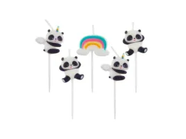 swieczki-urodzinowe-panda-tecza-urodzinowe-kolorowe-urodziny-party-mis-5szt