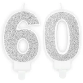 swieczka-urodzinowa-na-tort-cyferka-60-szescdziesiat-srebrna-brokatowa