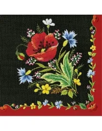serwetki-haft-gorski-maki-na-czarnym-tle-kwiaty-33x33-cm-20-szt