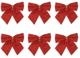 kokardy-swiateczne-brokatowe-czerwone-srednie-8cm-6s-boze-narodzenie-swieta