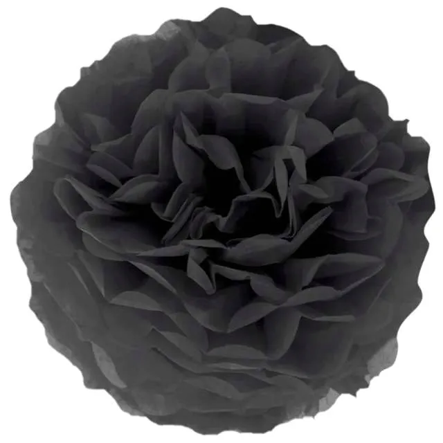 pompon-bibulowy-25cm-czarny-halloween