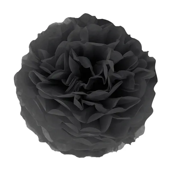 pompon-bibulowy-25cm-czarny-halloween-dlugosc-25-cm