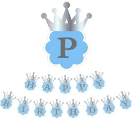 baner-girlanda-happy-birthday-roczek-urodziny-korona