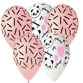 balony-lateksowe-premium-panda-i-serca-13cali-5szt-na-urodziny-dekoracja