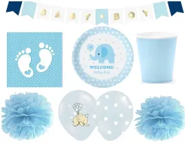 zestaw-balony-talerzyki-baby-shower-boy-slonik