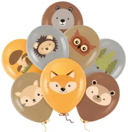 balony-lateksowe-lesni-przyjaciele-zwierzeta-lesne-mix-8-sztuk-urodziny