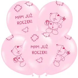 balony-roczek-pierwsze-urodziny-50szt-pink-pastel