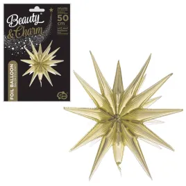 balon-foliowy-gwiazda-3d-szampanska-matowa-50x46cm-dekoracja-swiateczna