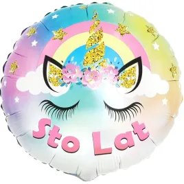 balon-foliowy-godan-wielokolorowy-jednorozec-18-sto-lat