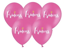 balony-rozowe-fuksja-princess-ksiezniczka-roczek