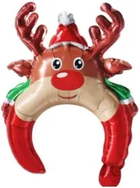 balon-foliowy-opaska-swiateczna-czerwona-na-glowe-renifer-rudolf-28x345-cm