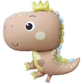 balon-foliowy-dinozaur-z-korona-dekoracja-urodziny-party-dino-bezowy-79cm