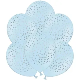 balony-strong-blekitne-w-srebrne-kropki-30cm-6szt