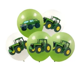 balony-gumowe-zielone-biale-traktor-5-szt-impreza-party-urodziny