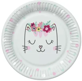 talerzyki-papierowe-kotek-18cm-8szt-kot-z-kwiatami-dziewczynka-urodziny