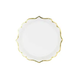 talerzyki-biale-zloty-pasek-komunia-swieta-185-cm-6-szt
