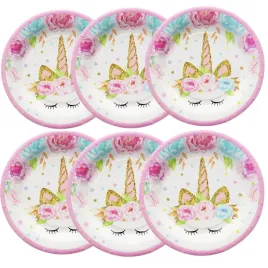 talerzyki-na-urodziny-18cm-jednorozce-unicorn-papierowe-6szt-eko