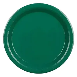 talerzyki-papierowe-okragle-zielony-ciemny-butelkowa-zielen-18-cm-6-szt