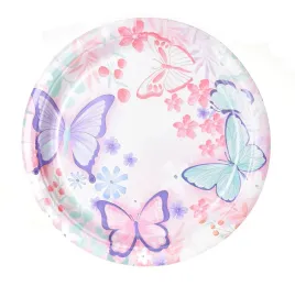 talerzyki-jednorazowe-rozowe-motyle-23cm-6szt-impreza-party-dziecko-motylki