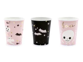 kubeczki-rozowe-boo-6szt-220ml-halloween-andrzejki-karnawal
