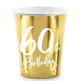 kubeczki-zlote-60-urodziny-jednorazowe-party-6szt