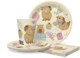 zestaw-talerzyki-kubeczki-serwetki-papierowe-kapibara-na-8-osob