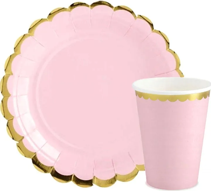kubeczki-papierowe-rozowe-ze-zlota-falbanka-6szt-pojemnosc-220-ml
