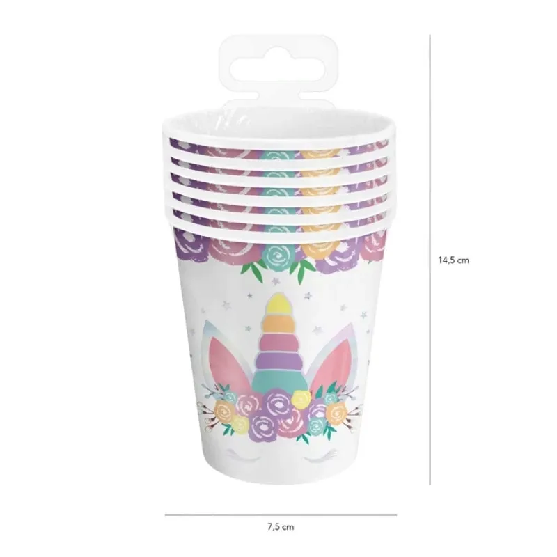 kubeczki-papierowe-jednorozec-unicorn-ml-6-sztuk