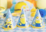 czapeczki-papierowe-minionki-16-cm-6-szt-urodziny-urodzinowe-minionek-stan-nowy