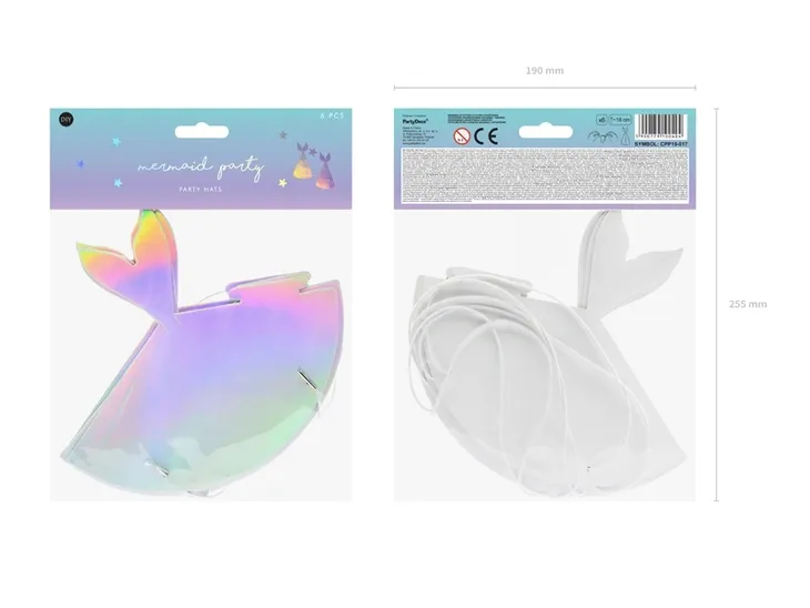 czapeczki-urodzinowe-papierowe-syrenka-18-cm-6-szt-kolor-wielokolorowy
