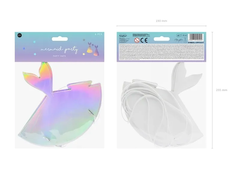 czapeczki-urodzinowe-papierowe-syrenka-18-cm-6-szt-marka-party-deco