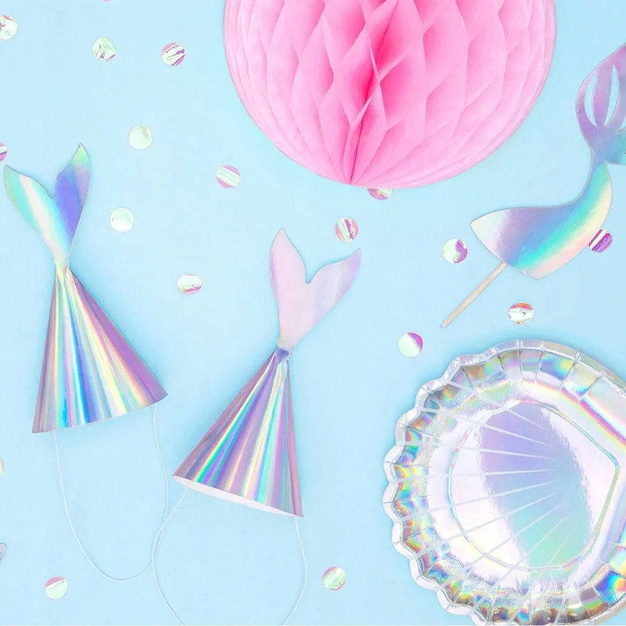 czapeczki-urodzinowe-papierowe-syrenka-18-cm-6-szt-marka-party-deco