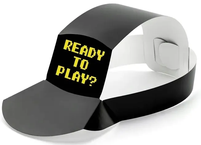 czapki-papierowe-gamer-czarne-385x185cm-6-sztuk-urodzinowe