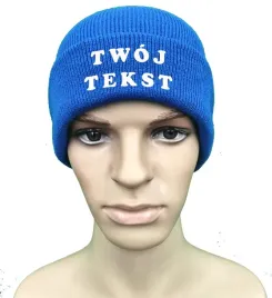 czapka-zimowa-dziecieca-dorosli-z-wlasnym-tekstem-haft-niebieski