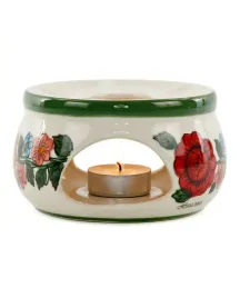 ceramiczny-podgrzewacz-do-dzbanka-herbaty-kawy-i-kubka-kwiaty-15-cm-halinka