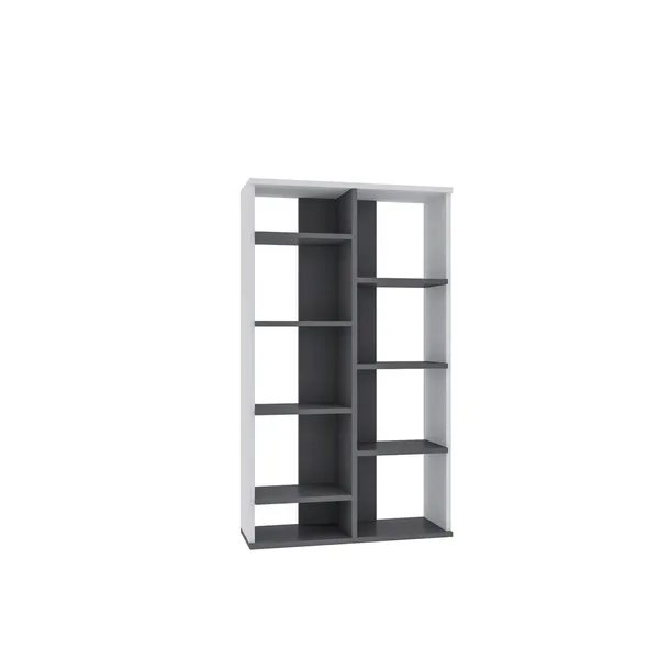 regal-keota-bialy-antracyt-na-ksiazki-123cm-nowoczesny-styl-domu-stan-nowy