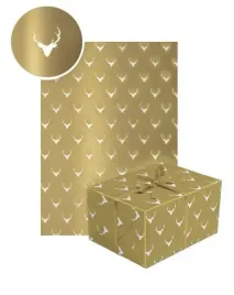 papier-prezentowy-renifer-zloty-swiateczny