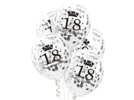 balony-przezroczyste-ze-srebrnym-konfetti-na-osiemnastke-30-cm-5-szt