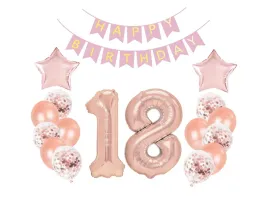 zestaw-balonow-na-osiemnastke-rozowe-zloto-17-szt