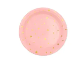 talerzyki-papierowe-rozowe-w-zlote-gwiazdki-18-cm-6-szt