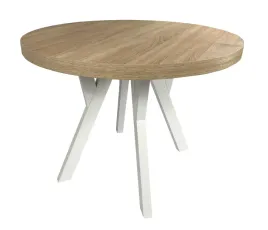 stol-okragly-dab-sonoma-bialy-solidny-rozkladany-o90-190
